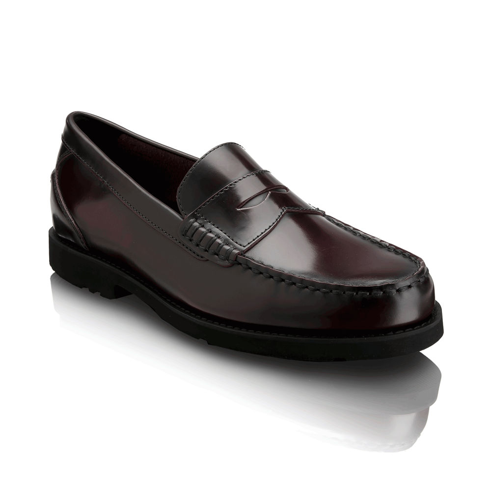 Rockport Loafers For Mens Burgundy - Shakespeare Circle - EQ5082419